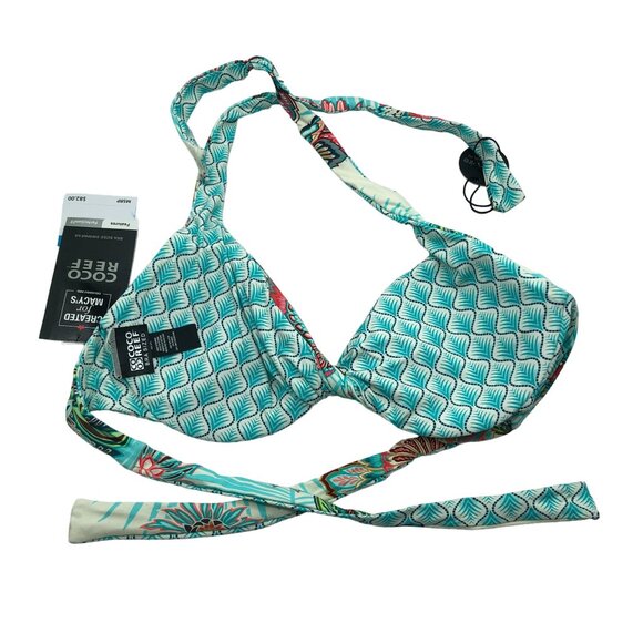 Coco Reef Reversible Verso Bikini Swim Top Adjustable Neck Tie Bra Sized 36/38C - Picture 5 of 8